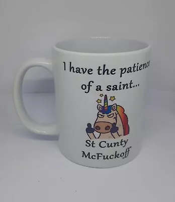 St Cunty Coffee Mug Mcfuckoff Unicorn Acunt Chridtmas Present Birthday Gift Cup • £9.98