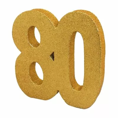 £7.80 • Buy 80th Birthday Black And Gold Confetti Party Tableware, Decorations, Balloons