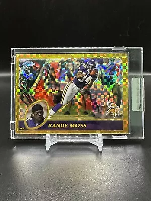 2003 Topps Chrome Randy Moss Gold Refractor 18/101~ Encased Jersey # Match (OAK) • $127.50