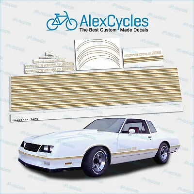 Monte Carlo SS 1985 1986 Restoration Gold Decals Vinyl Stripes Chevy Full Kit • $127