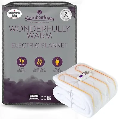 Slumberdown Wonderfully Warm Dual Control Electric Blanket - Double • £80.90