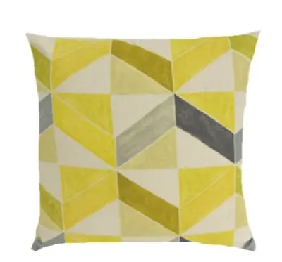 Holbeck Eau De Nil Geometric Yellow Cushion Cover 12  14  16  17  18  20  22  • £8.35