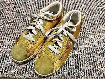 Women’s Vintage Rare Vans K02 Lucy “Cheongsam” Gold Leather Size 9.5 Korea Made • $25