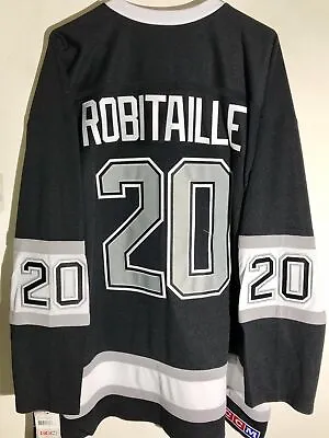 CCM Ribbed Knit LS NHL Jersey Los Angeles Kings Robitaille Black Alt Sz M • $79.99