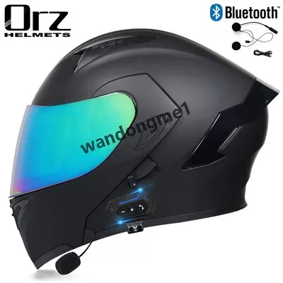 DOT Modular Flip Up Motorcycle Helmets Bluetooth Full Face Street Moto Helmet • $63.79