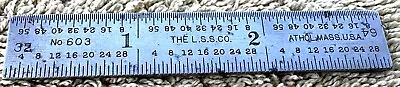 Vintage Starrrett 3 Inch Machinist Ruler No. 603  Tempered No4 • $14.95