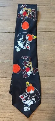 Vintage 90s 1996 SPACE JAM Neck TIE Michael Jordan Movie Taz  Tweety Sylvester • $8