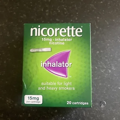 £18.95 • Buy Nicorette Inhalator, 15 Mg, 20 Cartridges New