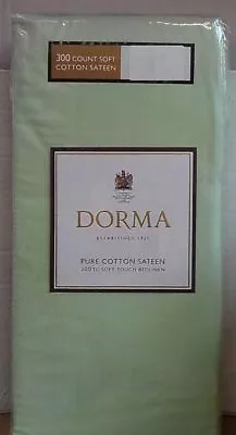 Dorma 300 Thread Count Sateen (Soft Green) Double Flat Sheet 230x260cm • £17.99