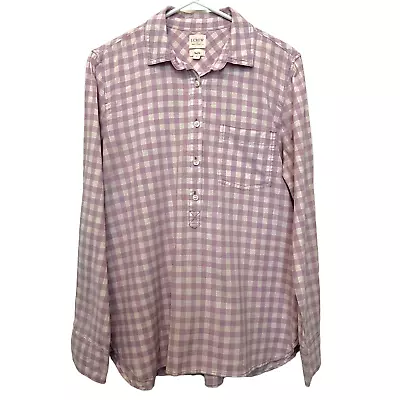 J Crew Boy Fit Plaid Shirt Purple Small • $18