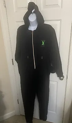 SavageXFenty Black/Green Hooded Sweatshirt Jumpsuit Unisex Womens L/Men S • £39.56