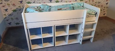 Child's Cabin Bed With Desk + Drawers + Storage Shelves • £140