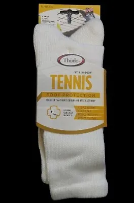 £17.90 • Buy Thorlos Mens Womens Squash Tennis Sports Socks Foot Protrction SIZE 8.5-12.0