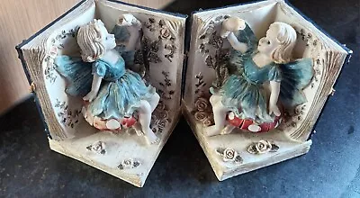 Shudehill Pair Of Vintage Flower Fairies On Toadstools Bookends • £22.99