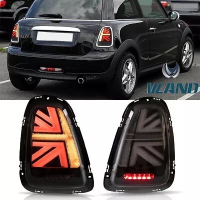 VLAND Smoked LED Tail Lights For 2007-2013 BMW Mini Cooper R55 R56 R57 R58 R59 • $139.99