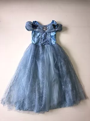 Elsa Princess Frozen Queen Costume Fancy Dress Age 8-9 Blue Elsa And Anna Dress • £9.99