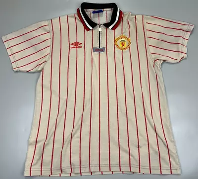 Manchester United Umbro Vintage Polo T-Shirt Size L Large 90s • $49.77