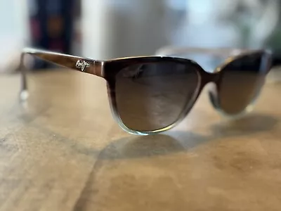 Maui Jim Honi MJ 758 22B Sandstone +Blue Frame & HCL Bronze Polarized #167 • $100