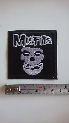 Badge Patch Skull Misfits Punk Iron On Or Sew Embroidered Patch • £2.50