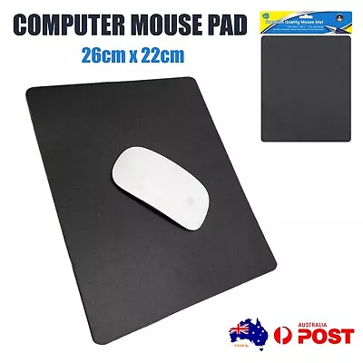 Computer Mouse Pad Classic Black Non-Slip Gaming Desk Office Laptop Mat Mousepad • $4.95