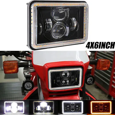 For Honda XR250 XR250L XR650L XR650R 4x6  LED Headlight Hi-Lo DRL Angel Eyes • $36.99