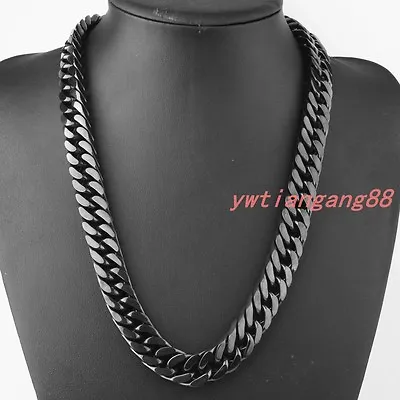 10/12/14/17mm Heavy Men's Chain Stainless Steel Curb Cuban Necklace Or Bracelet • $13.29