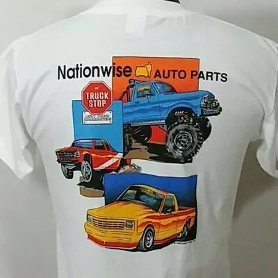 $79.88 • Buy Vintage 80s Nationwise Auto Parts T Shirt Mens Size L NOS Truck Stop Racing Tee