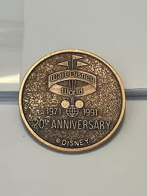 Vintage Walt Disney World Coin Mickey Mouse 1991 20th Anniversary Token • $24