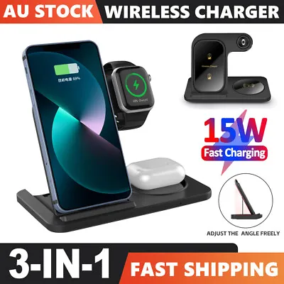 15W Wireless Charger Dock Station Fast Charging For IPHONE Apple Watch Airpods • $26.45