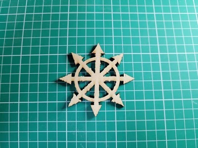 Warhammer Wargames 40k Mdf Scenery -  Chaos Sign - Objective Marker - Accessory  • £1.60