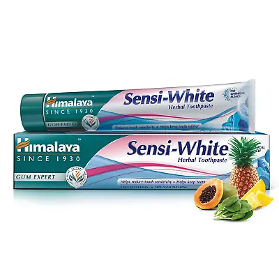 Himalaya Gum Expert Toothpaste Sensi-White 75ml Fluoride Free Protects Enamel • £5.99