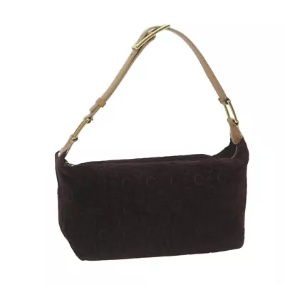 CELINE C Macadam Canvas Shoulder Bag Purple Auth Ep3038 • $198