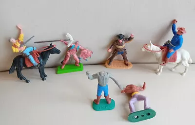 Plastic Toy Figures Cowboys And Indians Some Headless • £16.99