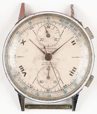 Vintage Chronographe Suisse Chronograph Watch For Parts / Repair Venus Mvt! • $103.50