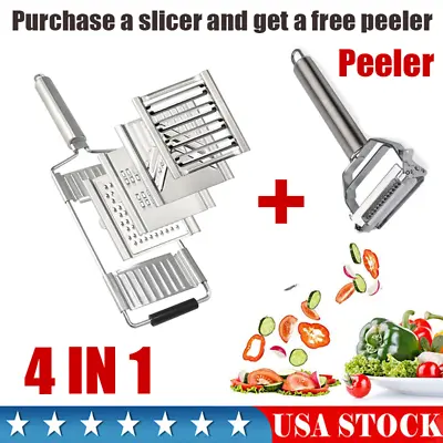 Cut Set BEST Multi-Purpose Vegetable Slicer Cuts Stainless Steel Grater Shredder • $6.67