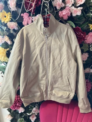 £20 • Buy ASOS Mens Harrington Style Jacket Coat Beige/Cream Size M Amazing Tartan Lining