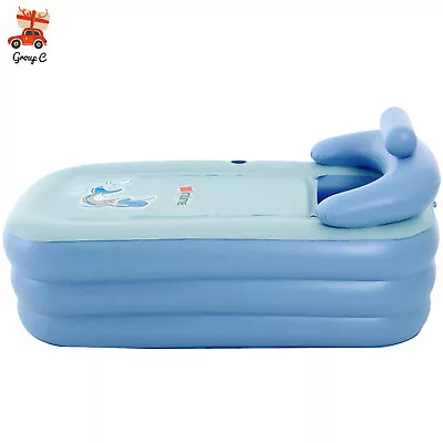 Inflatable Bath Tub Adult Folding Portable Bathtub Spa Warm Blow Up Bathtub PVC • $42.75