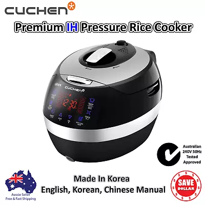 10Cups Black Cuchen Electric Pressure Korean Rice Cooker IH Induction 240V 50Hz • $580