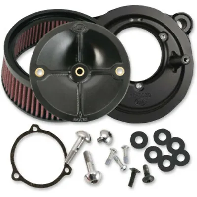 S&S Cycle Stealth Black Air Cleaner Kit Harley Touring 08-17 58MM Throttle Hog • $181.95