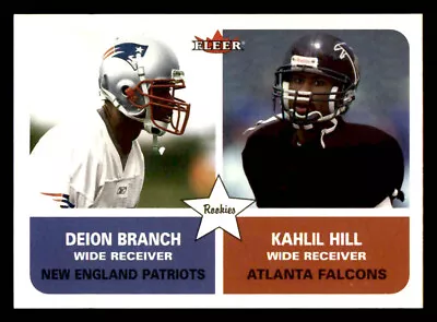 2002 Fleer Tradition #281 Kahlil Hill Deion Branch RC Falcons Patriots • $2.65