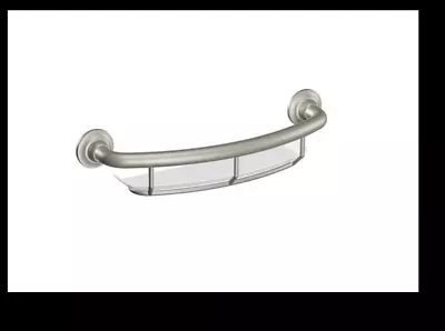 $42.99 • Buy MOEN R2356DBN Home Care Grab Bar With Shelf 16  Brushed Nickel New