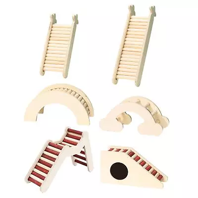 Hamster Climbing Toy Hamster Cage Landscaping Supplies Wooden Ladder Bridge For • £5.46