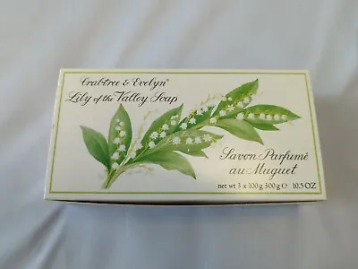 NEW Crabtree & Evelyn Lily Of The Valley Bath Soap 3 / 3.5oz Bars Box Set • £43.43