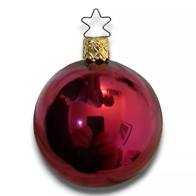 Old World Christmas Inge Glas Christmas Bauble Ball Ornament Vintage Red • $14.99