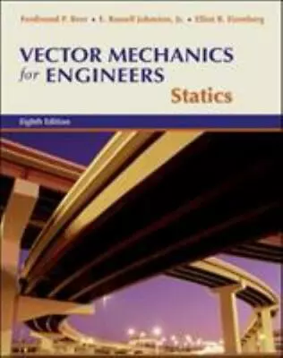 Vector Mechanics For Engineers: Statics W- 0073212199 Ferdinand Beer Hardcover • $5.10