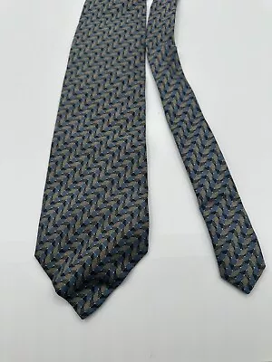 Milano Uomo Men's 100% Silk Neck Tie Checked Blue Classic 3 7/8  X 58  • $14.99