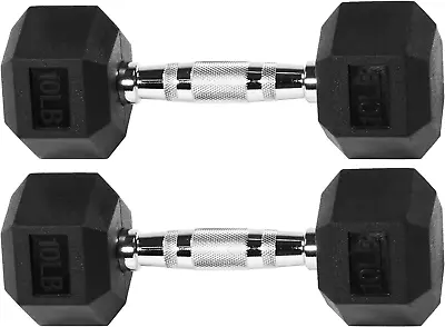 Premium Rubber Encased Hex Dumbbell Pairs (FREE SHİPPİNG-HİGH QUALİTY) • $51.21