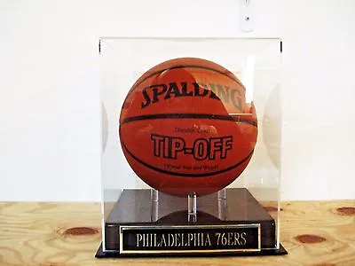 $69 • Buy Philadelphia 76ers Basketball Display Case With An Engraved Nameplate