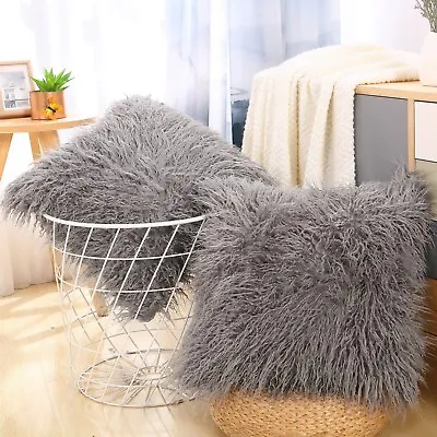 £7.99 • Buy Mongolian Faux Fur Cushion Cover Only 12 X20  / 18 X18  / 20 X20 
