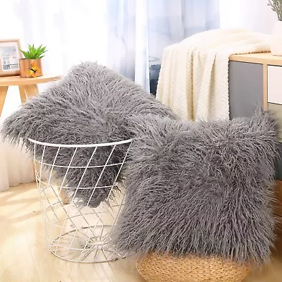 £16.99 • Buy Mongolian Faux Fur Cushion Cover Only 12 X20  / 18 X18  / 20 X20 